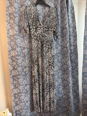 Lilly Pulitzer Black & White Printed Wrap Maxi Dress